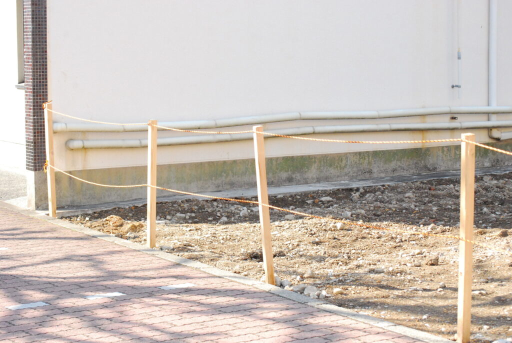 限られた敷地を活かす、二階建ての家（デモ） 施工前